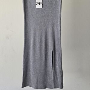 Zara Silver Midi Skirt SKU07